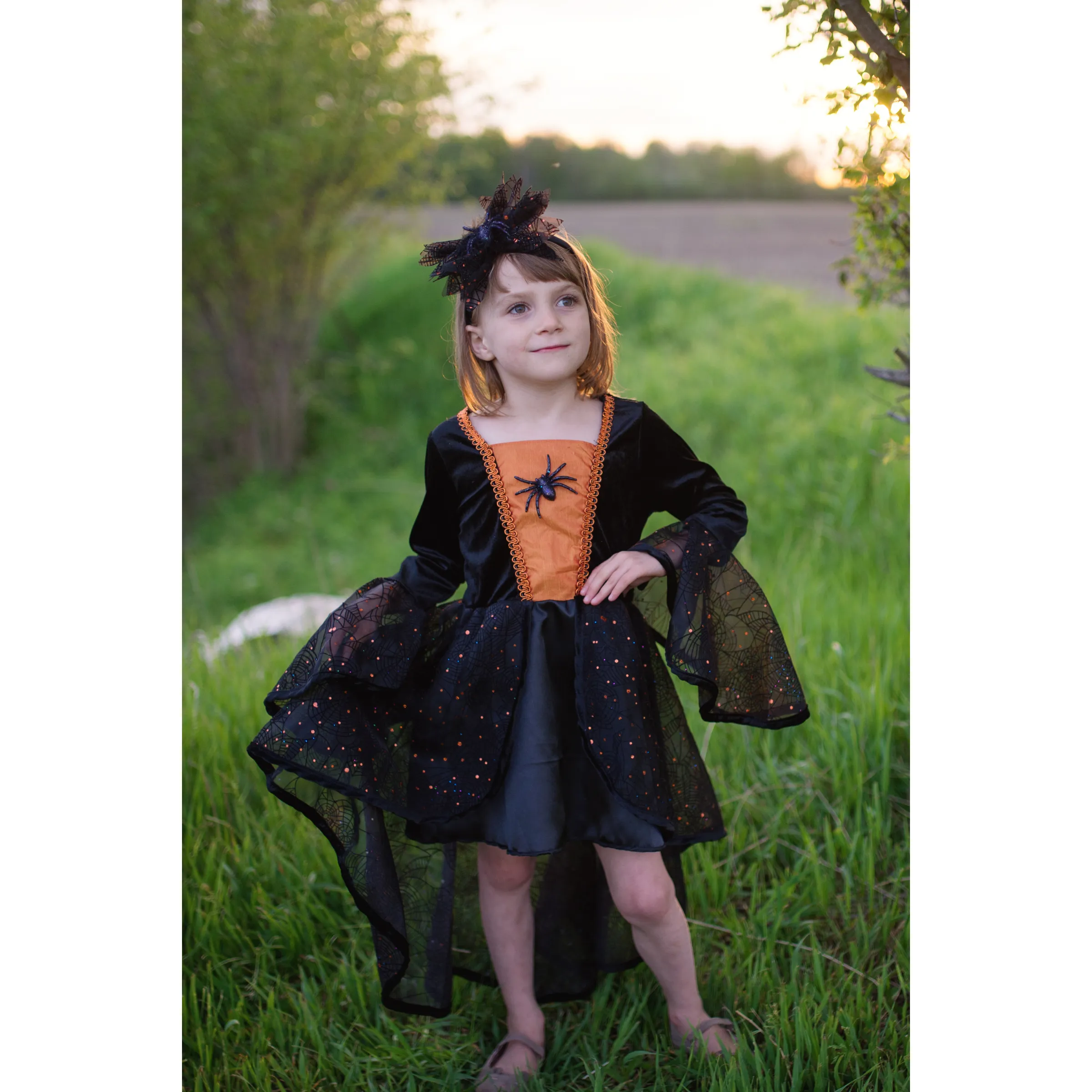 Great Pretenders Sybil the Spider Witch with Headband Size 3/4