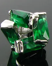 Green Crystal Cuff Links