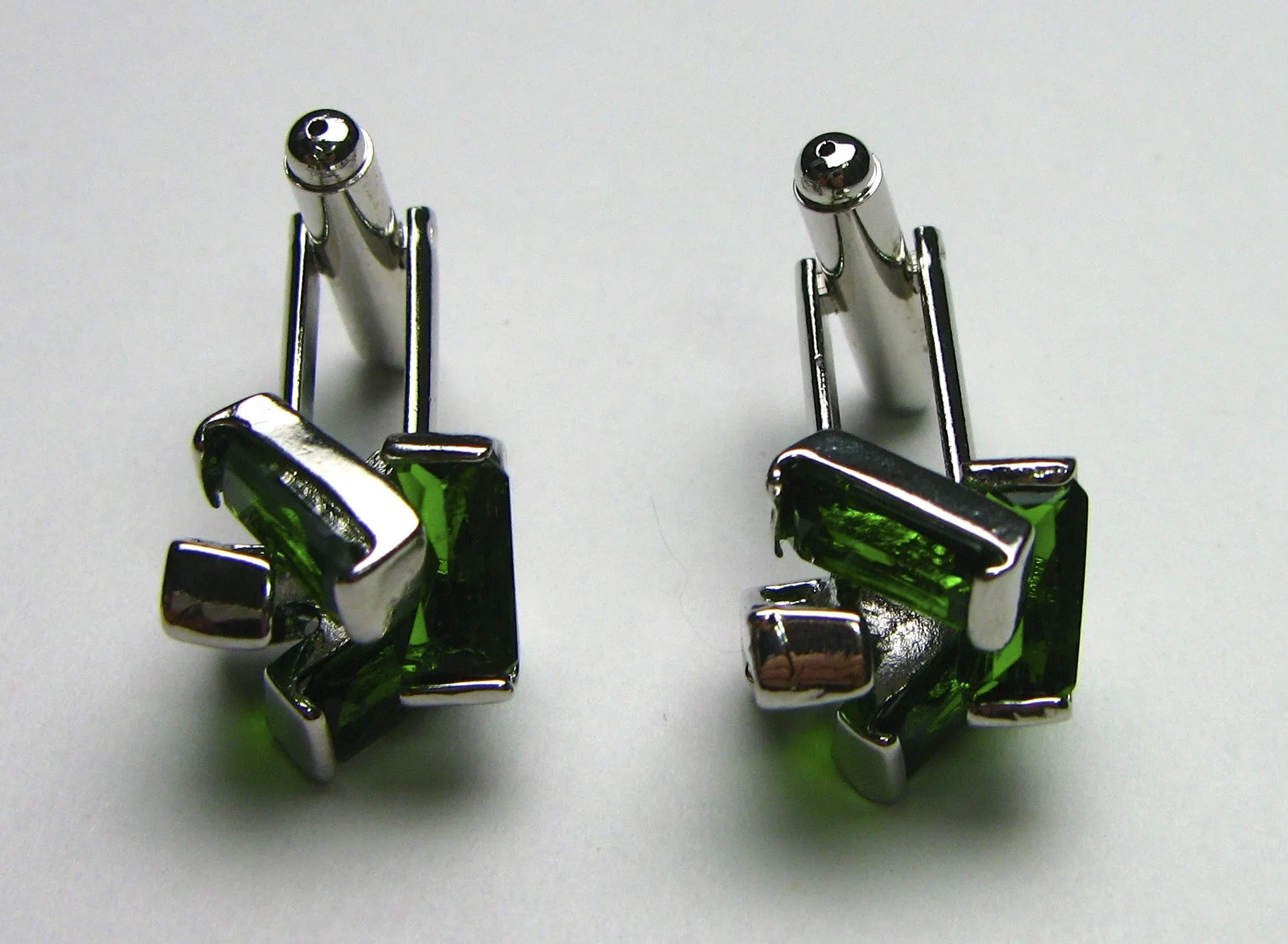 Green Crystal Cuff Links