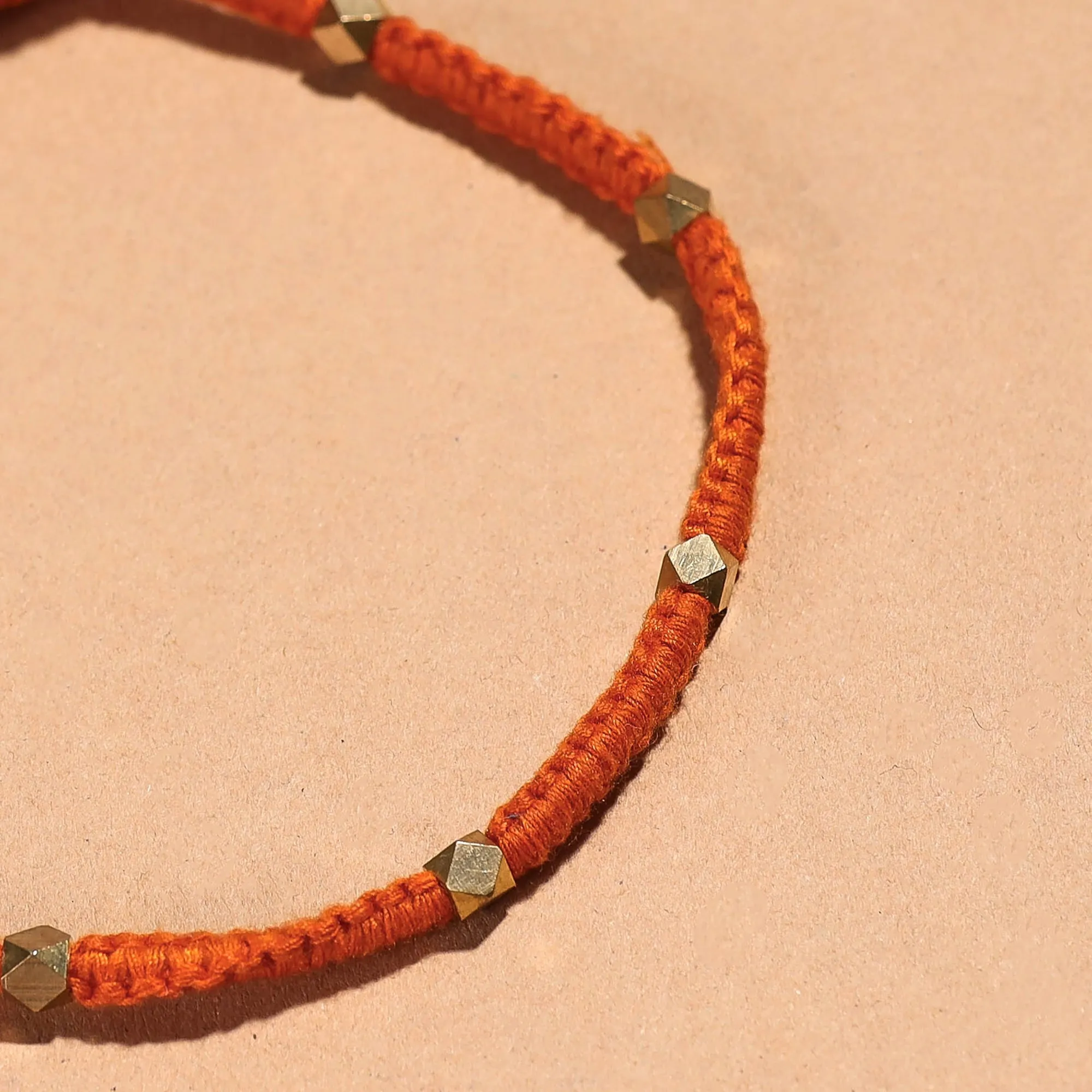 Handcrafted Patwa Thread & Beadwork Anklet 22