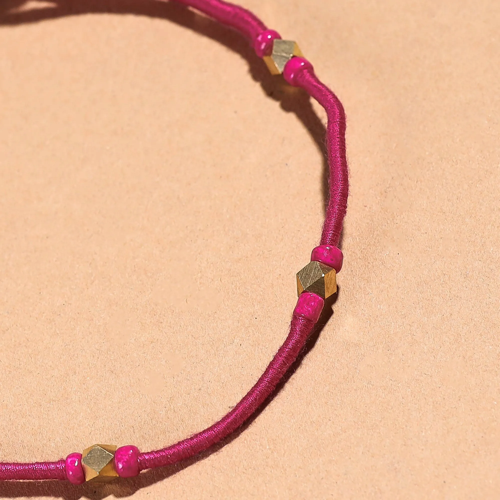 Handcrafted Patwa Thread & Beadwork Anklet 26