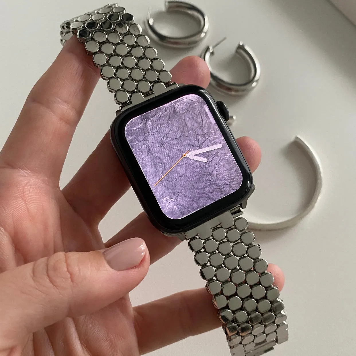 Honeycomb Stainless Steel Apple Watch Strap