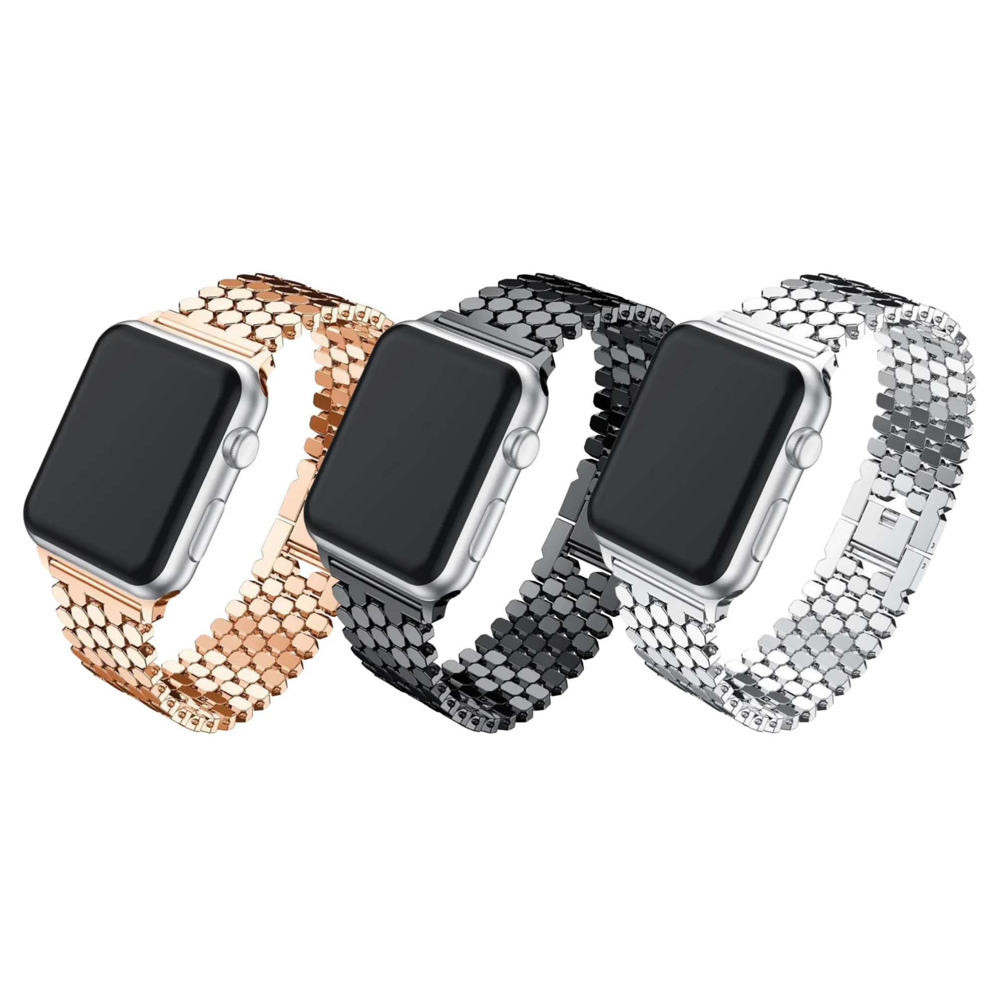 Honeycomb Stainless Steel Apple Watch Strap