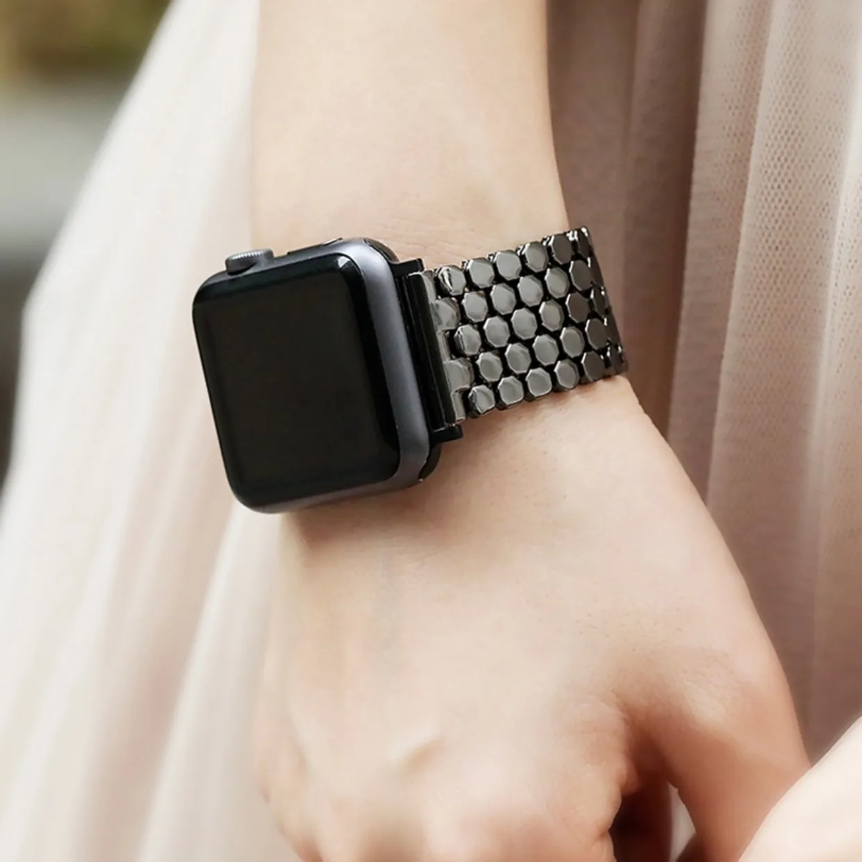 Honeycomb Stainless Steel Apple Watch Strap