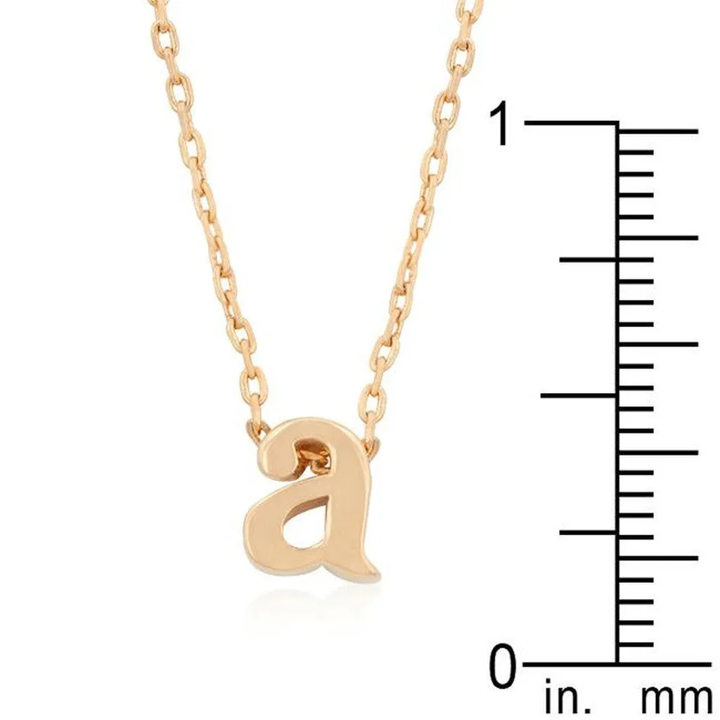 Initial A Rose Gold Pendant