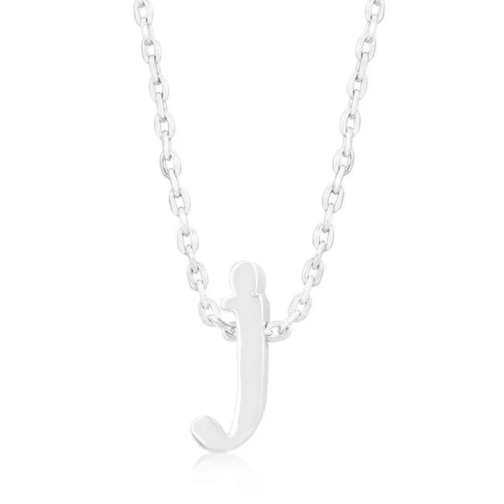 Initial J Silver Pendant