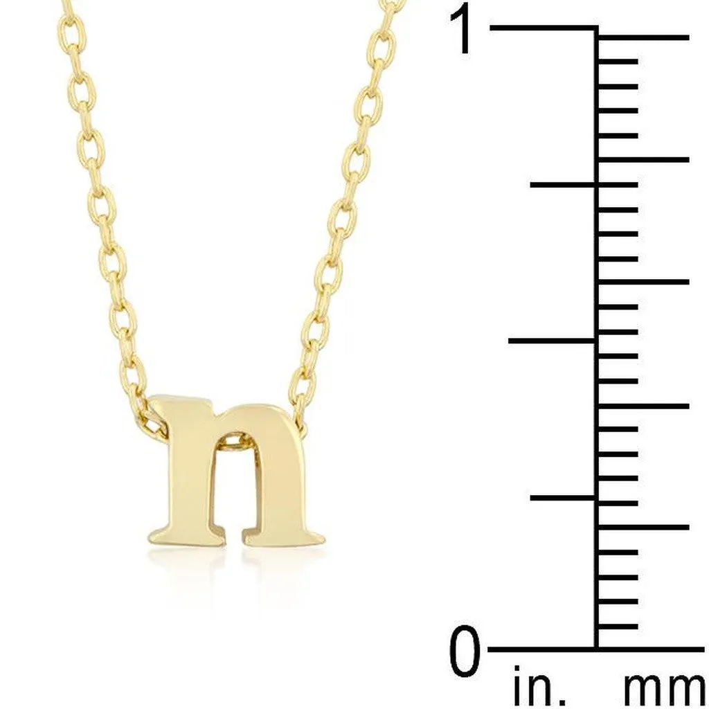 Initial N Gold Pendant