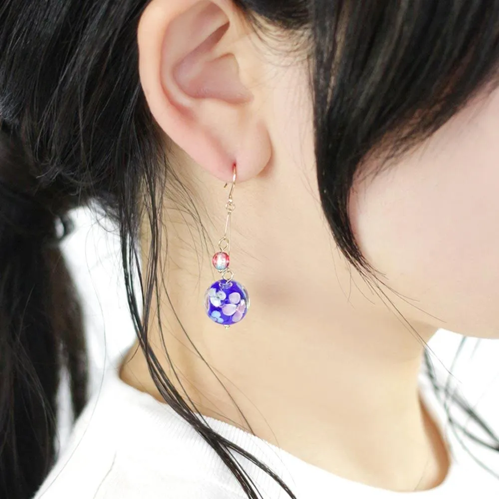 Japanese Traditional Glass Bead Earrings