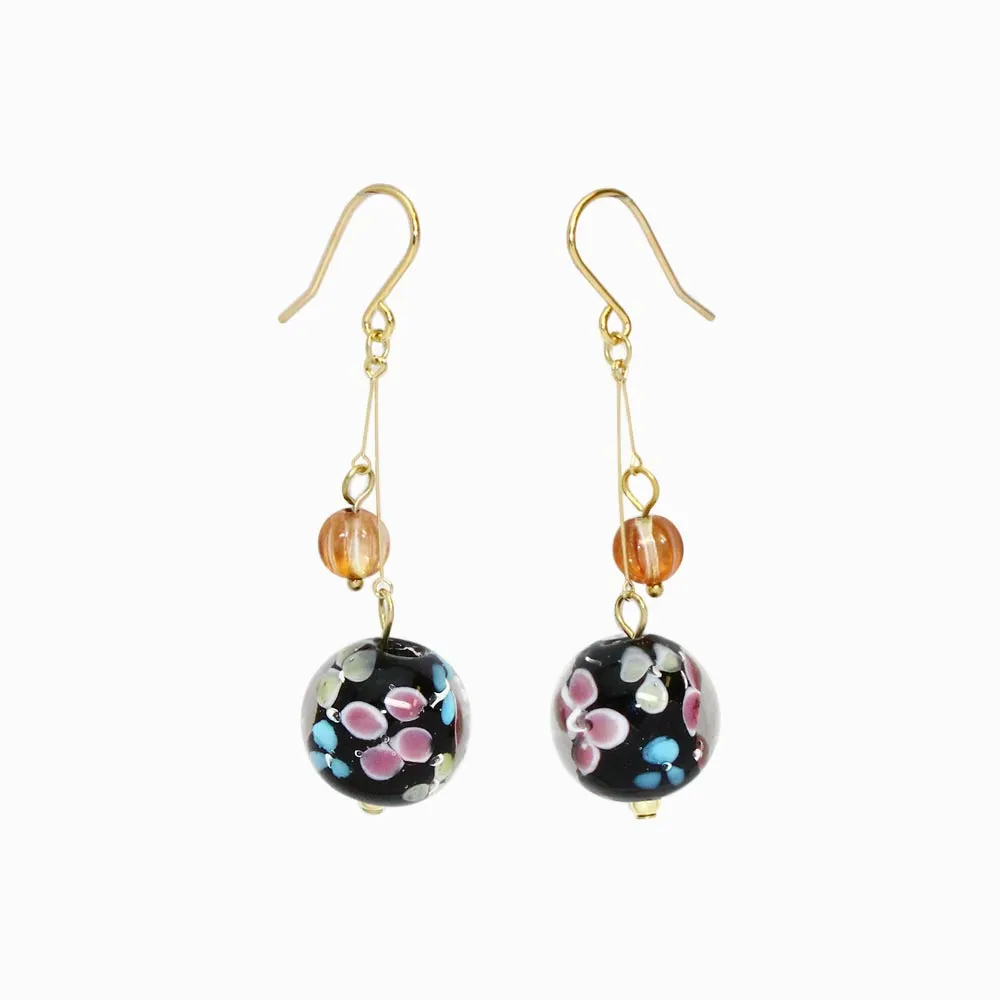 Japanese Traditional Glass Bead Earrings