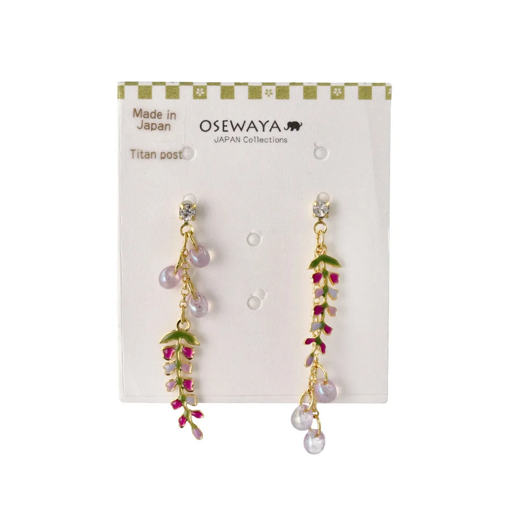 Japanese Wisteria Drop Earrings