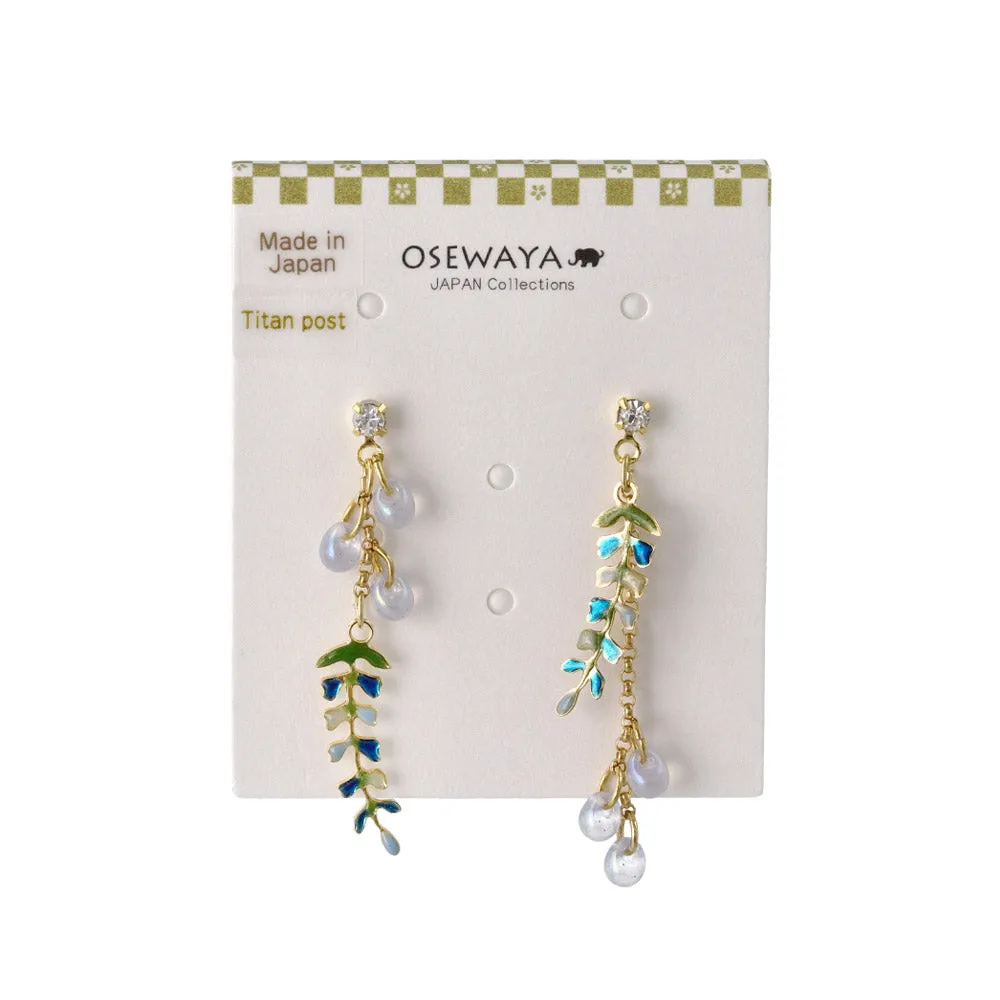 Japanese Wisteria Drop Earrings