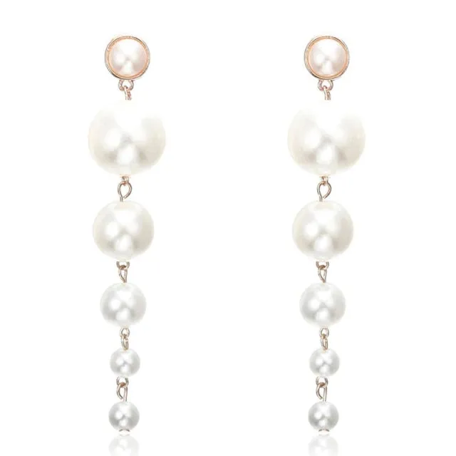 Large Pearl Drop Earrings