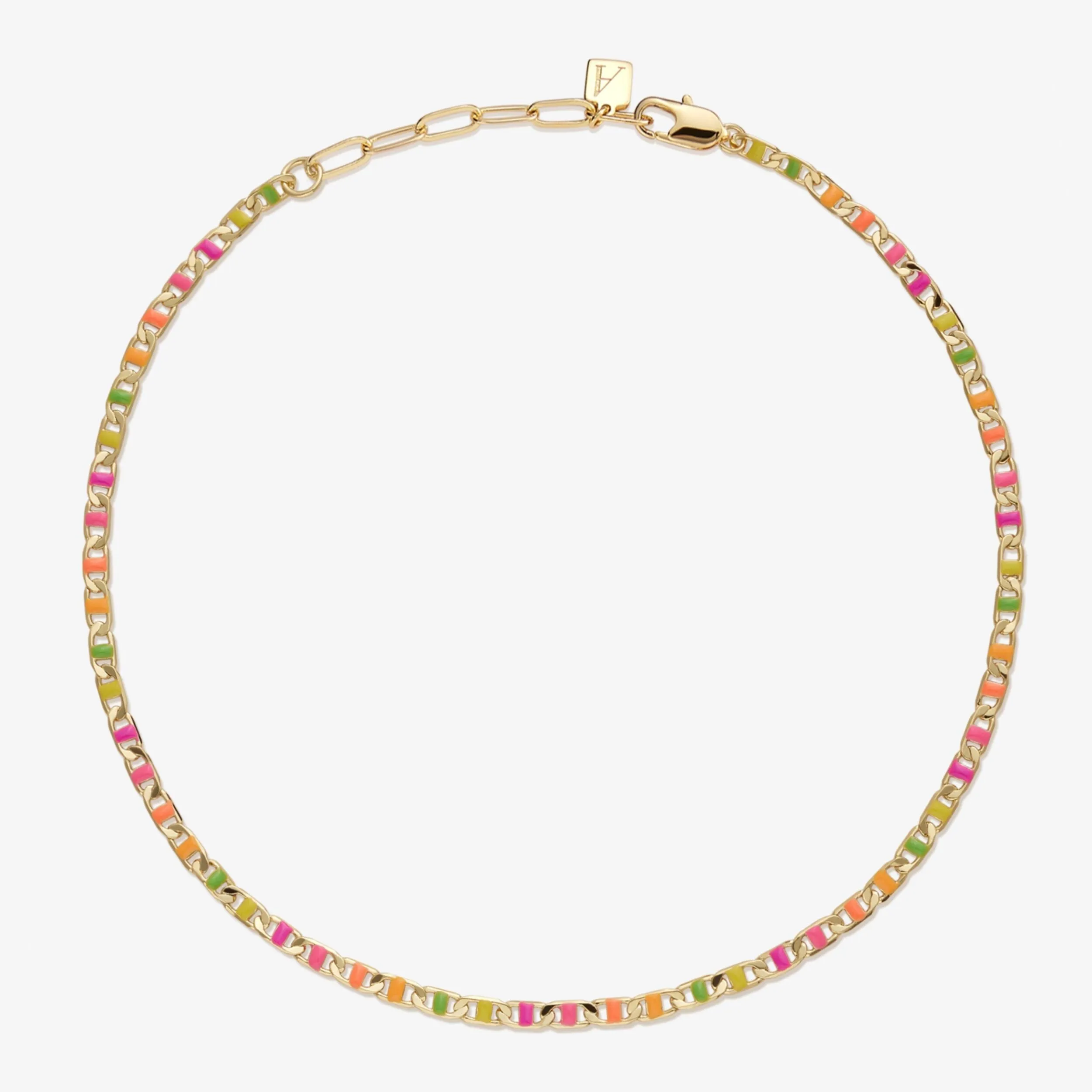 Lee neon flat chain anklet