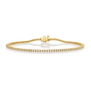 LH Petite White Diamond Tennis Anklet