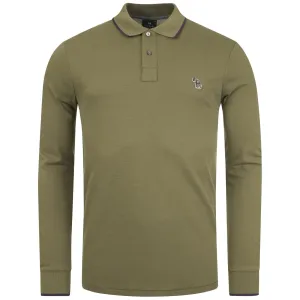 Long Sleeve Zebra Logo Single Tipped Polo