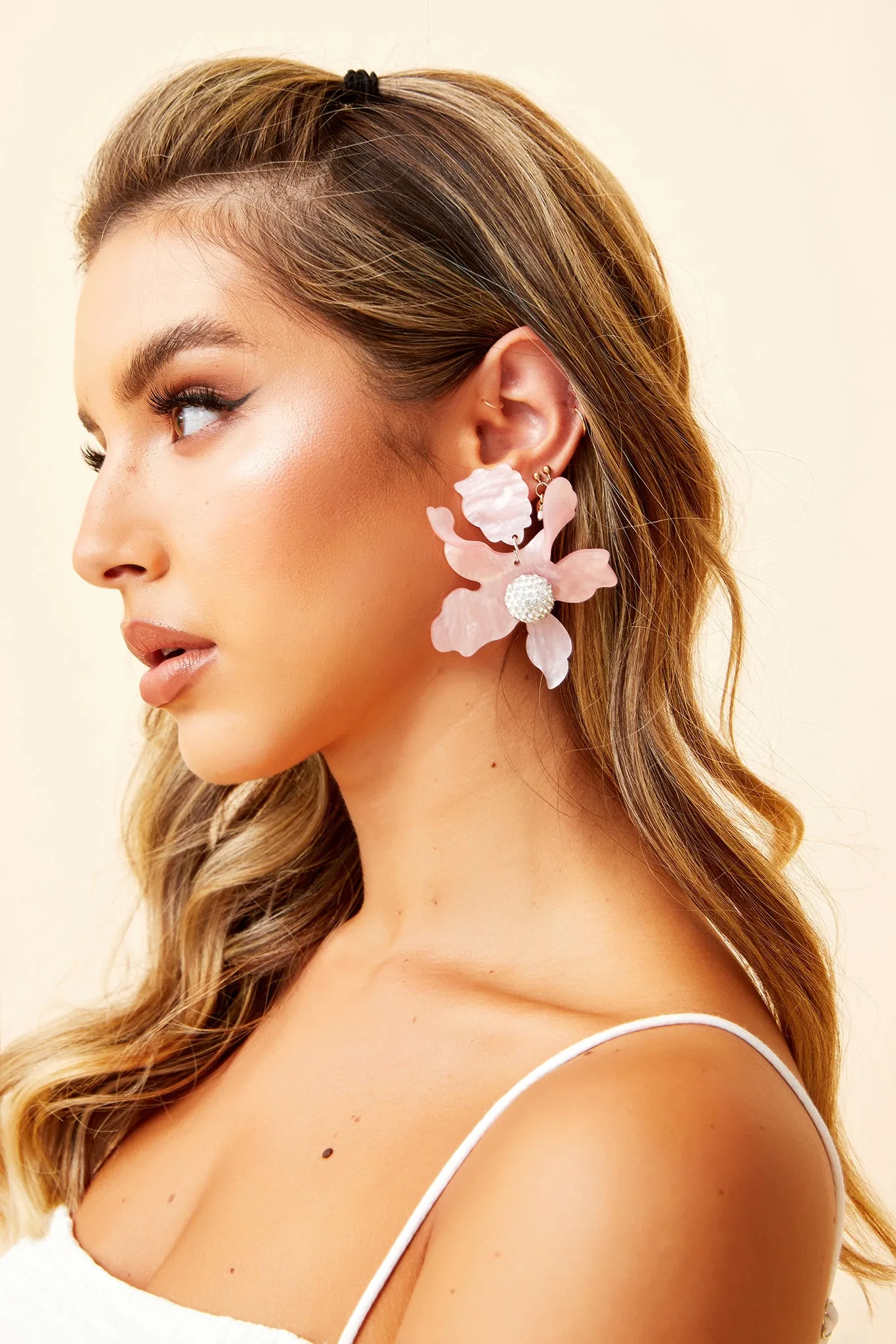 Lorena Earrings - Pink