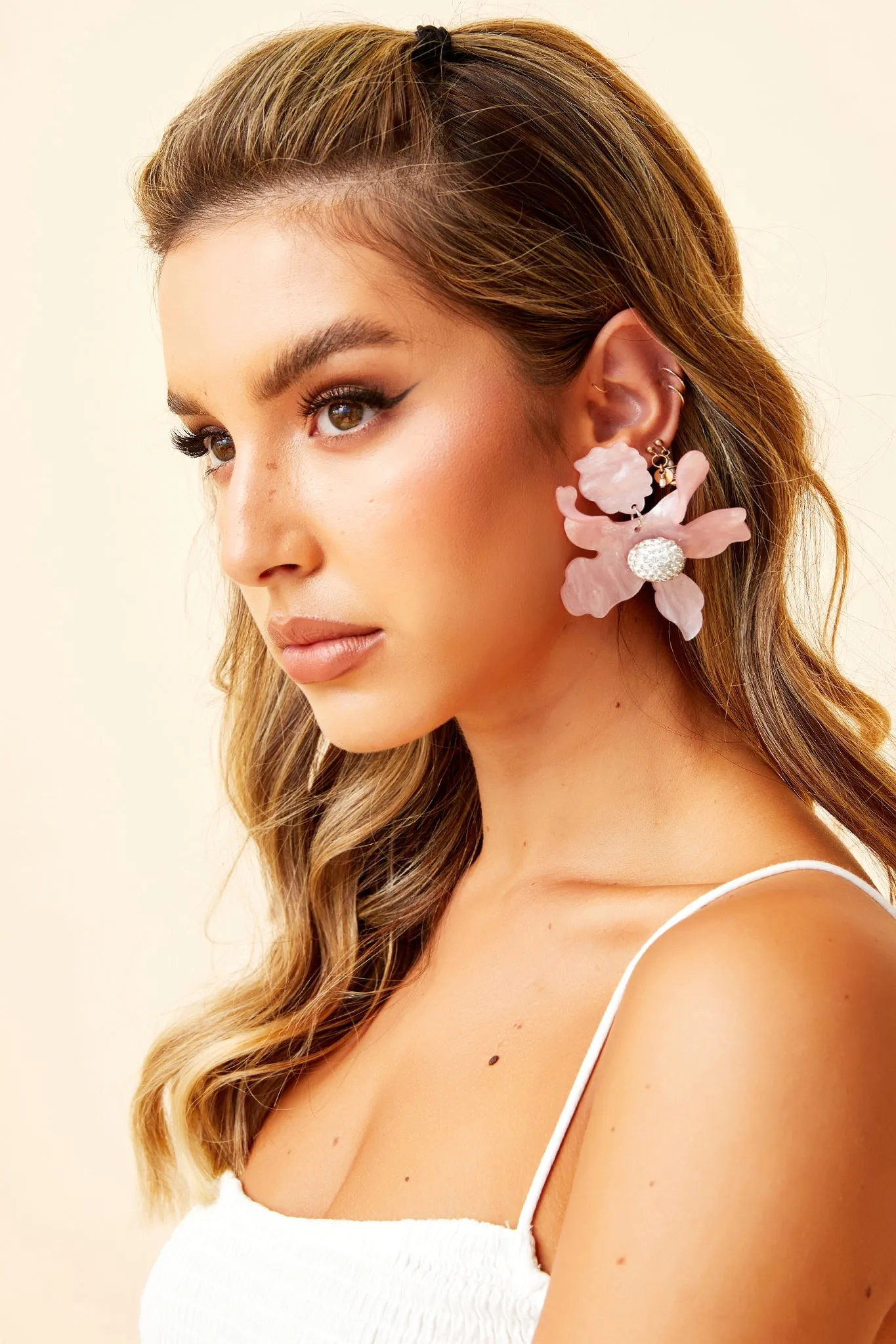 Lorena Earrings - Pink