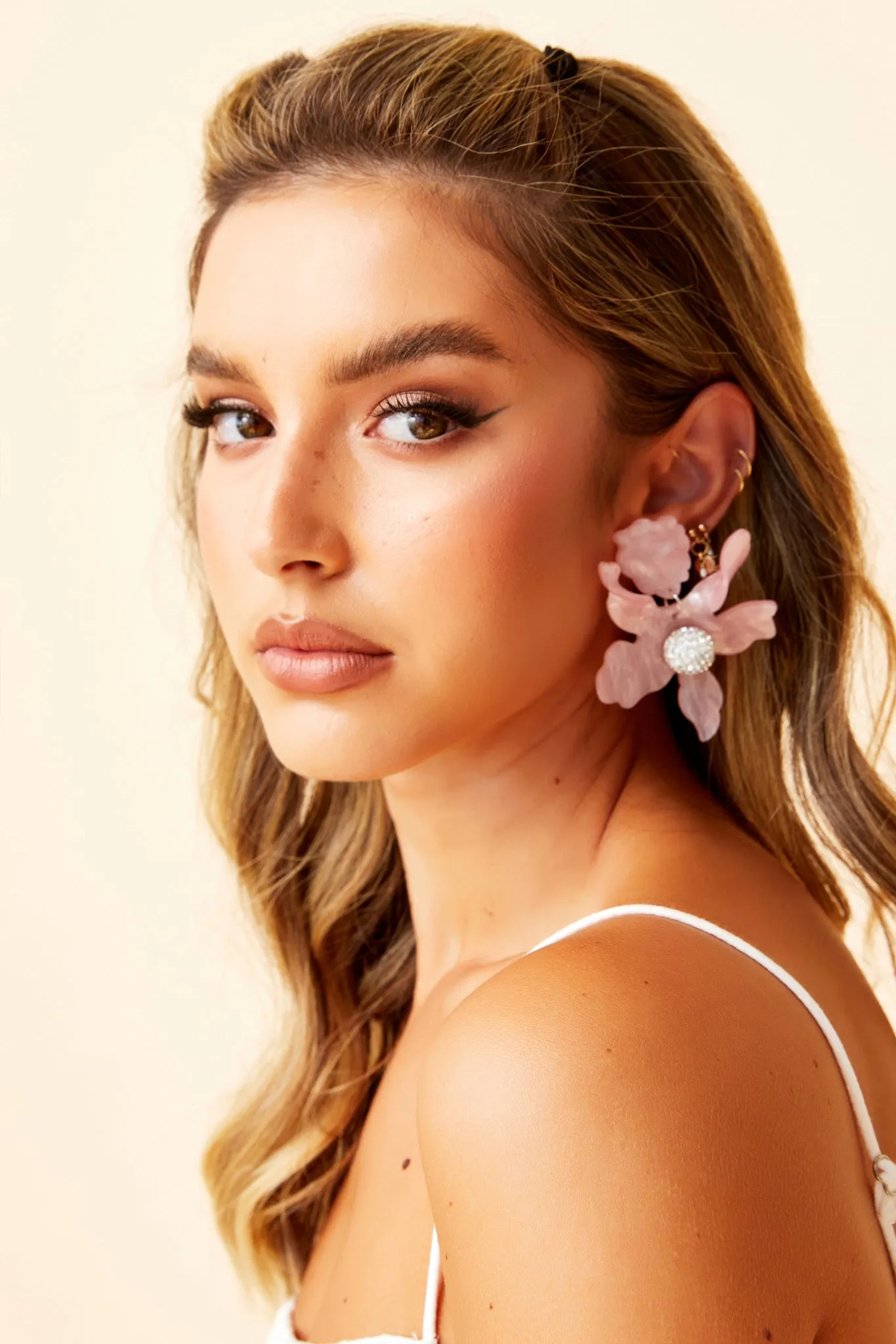 Lorena Earrings - Pink