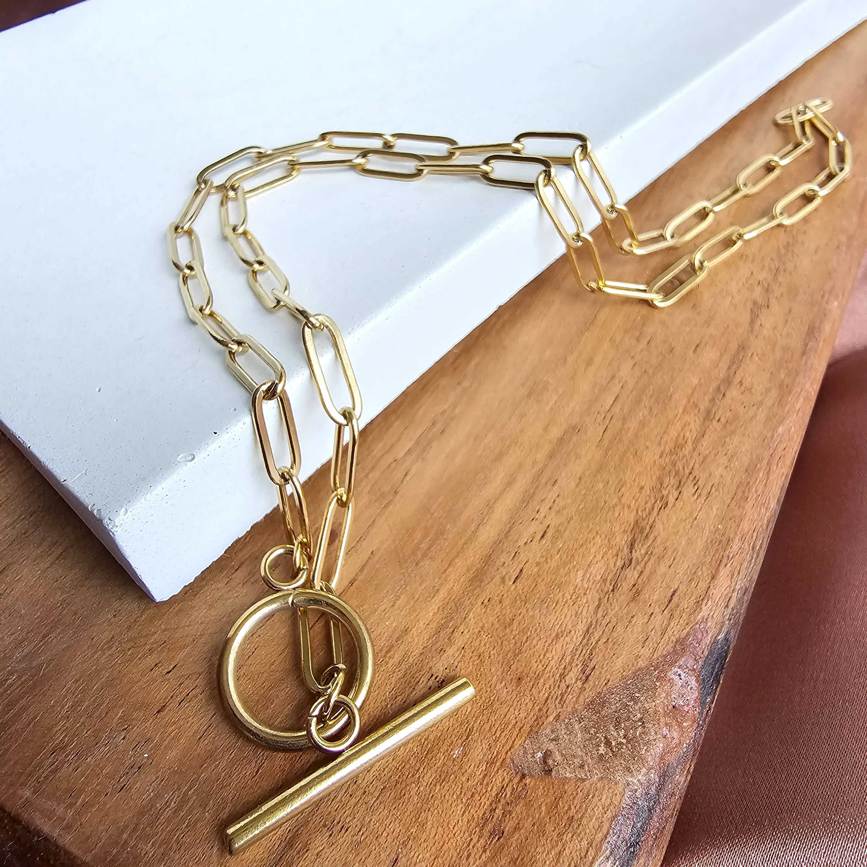 Luxe Gold Paper Clip Chain - 18"