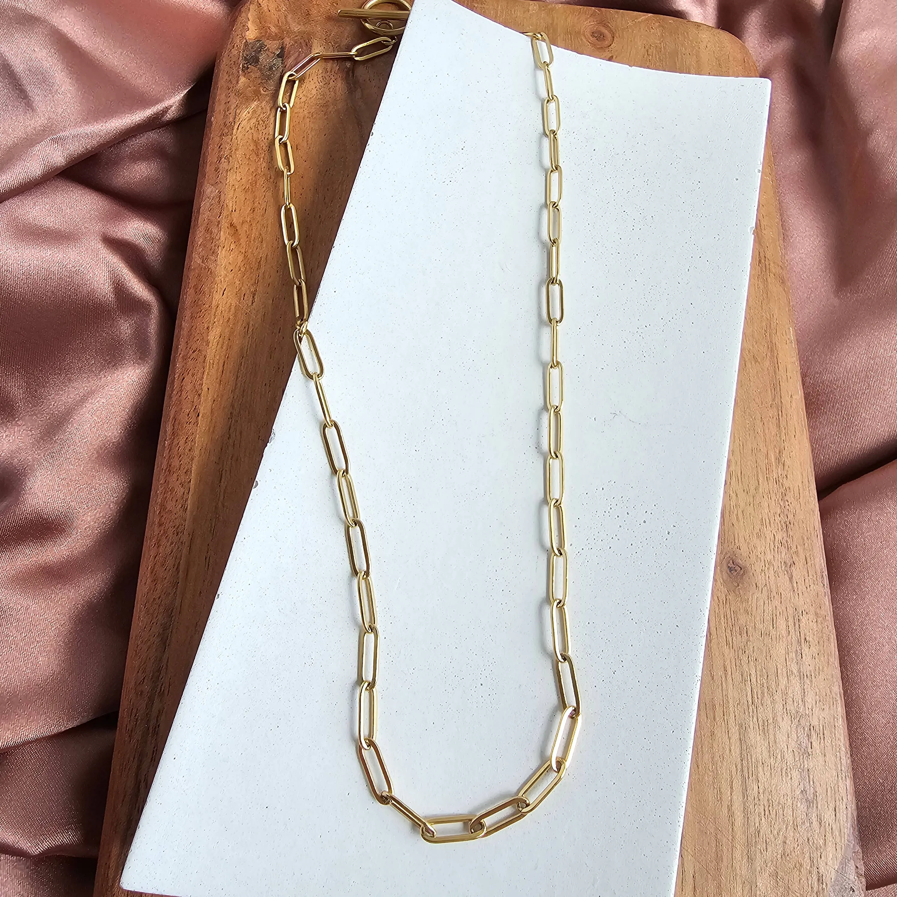 Luxe Gold Paper Clip Chain - 18"