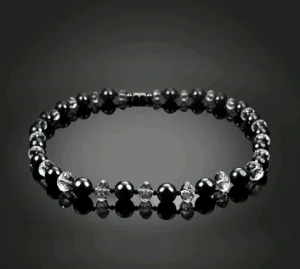 Magnetic Black Magnet Diamond Exquisite Faceted Bead Necklace