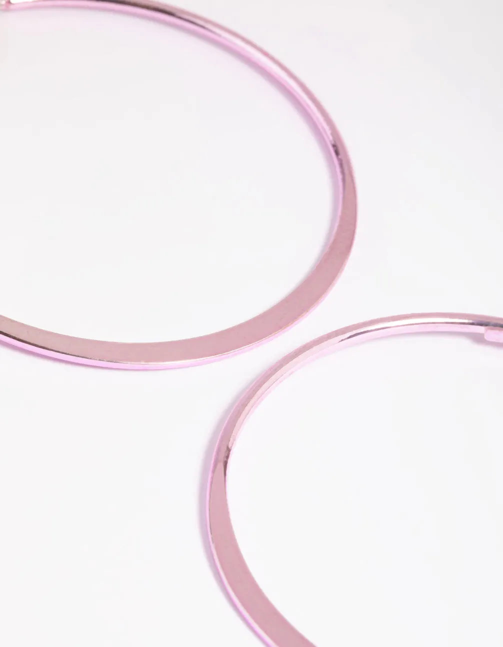 Matte Pink Hoop Earrings