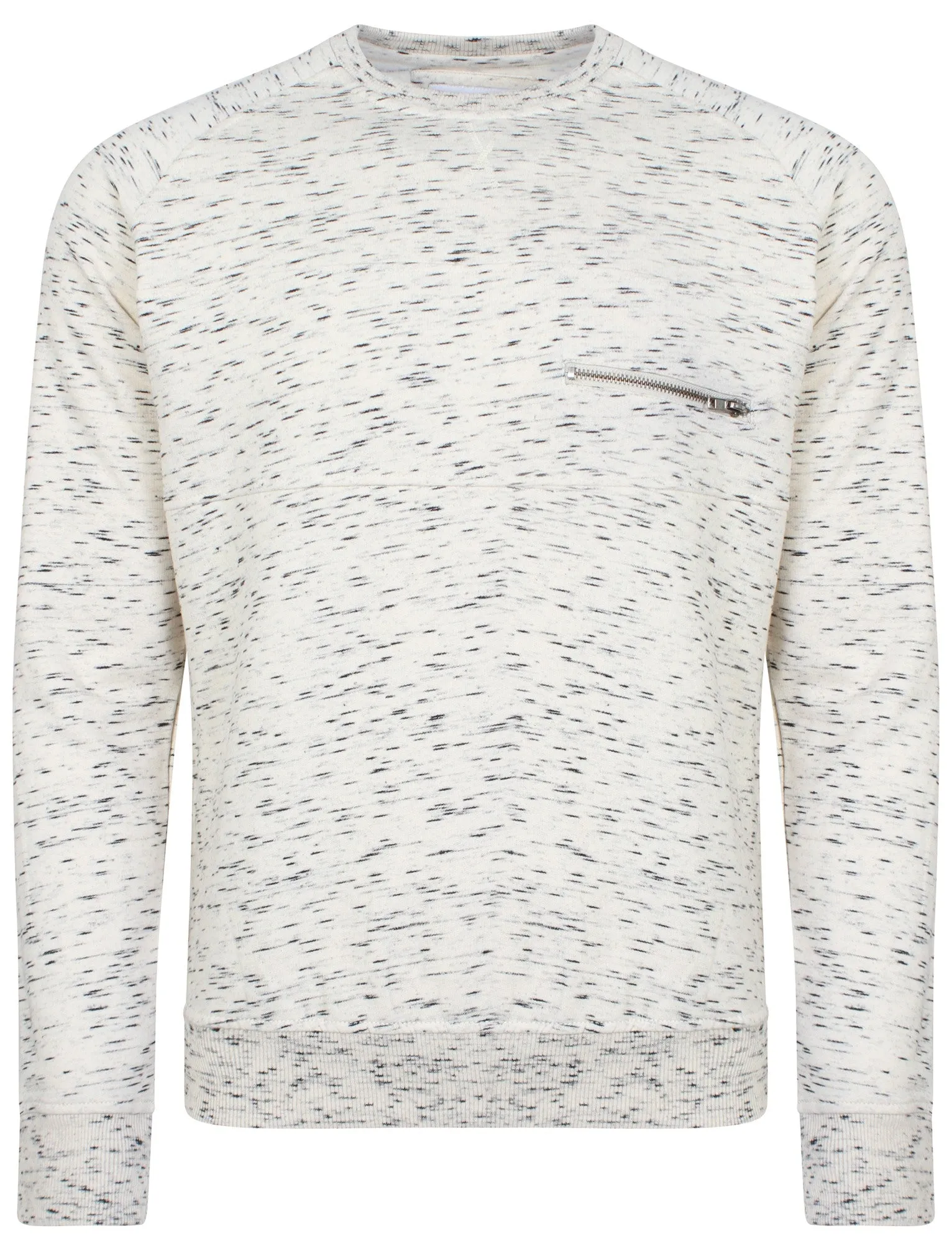 Mens Bryan Slub Sweatshirt in Cream Space Dye