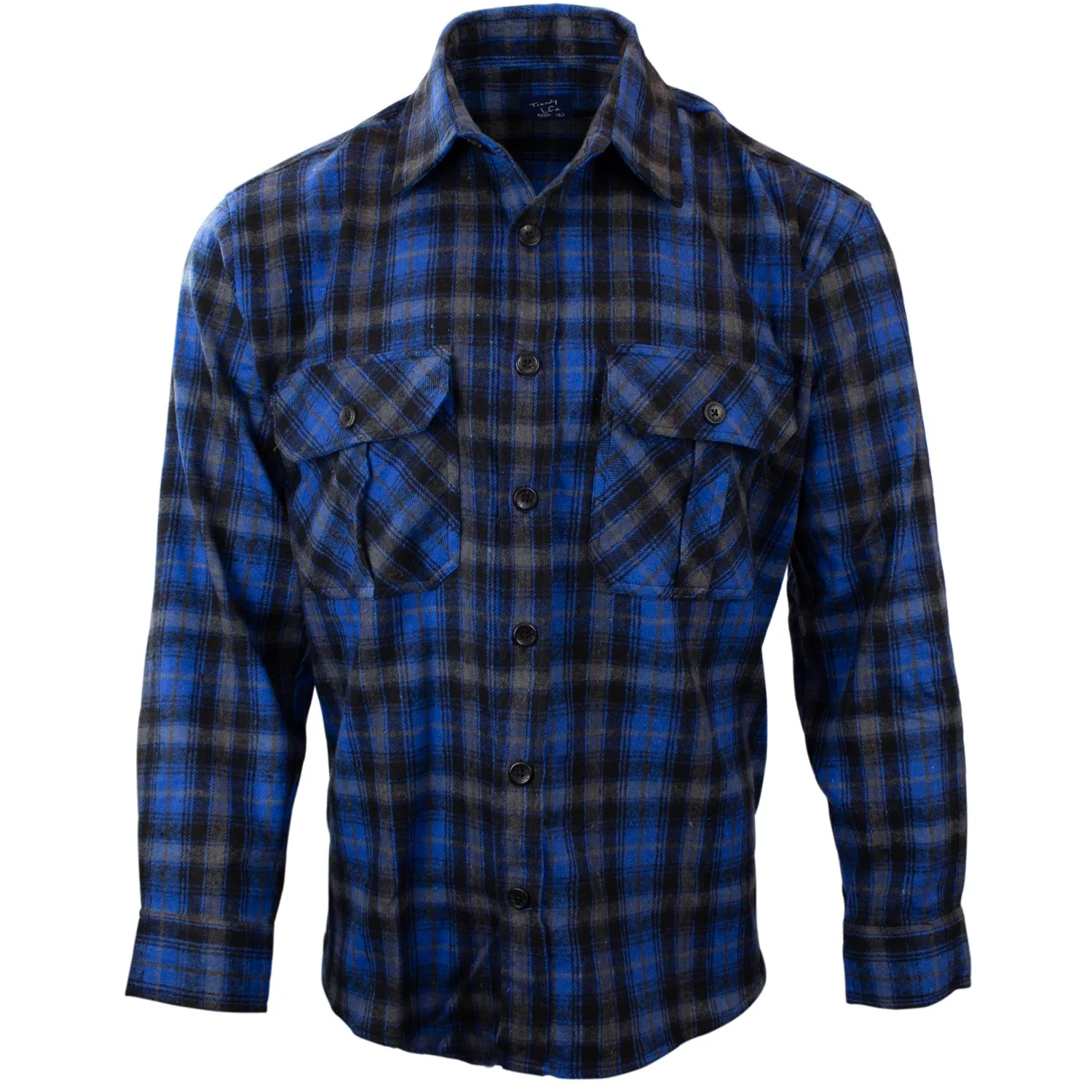 Men's Relaxed Fit Plaid Flannel Shirt P114