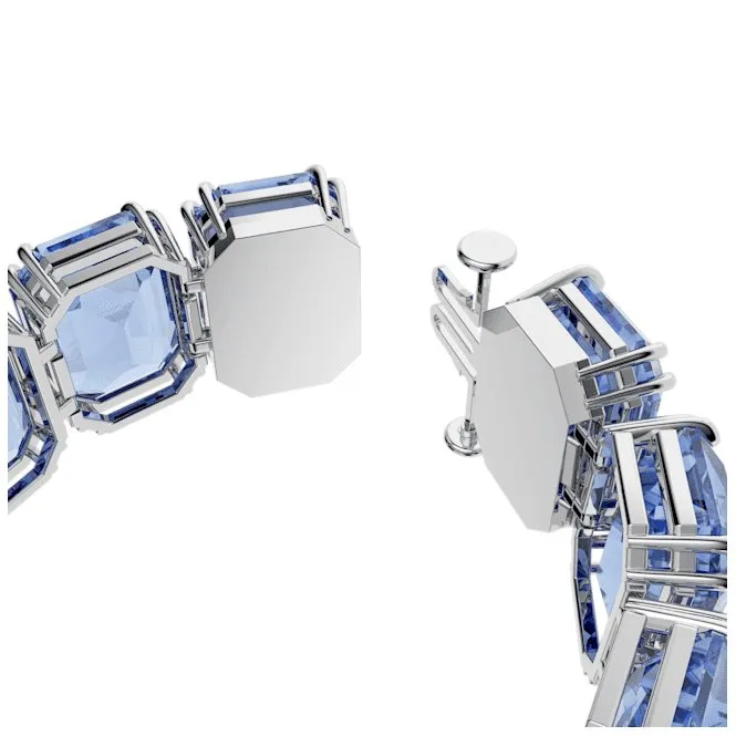 Millenia Octagon Cut Blue Rhodium Plated Bracelet 5638491