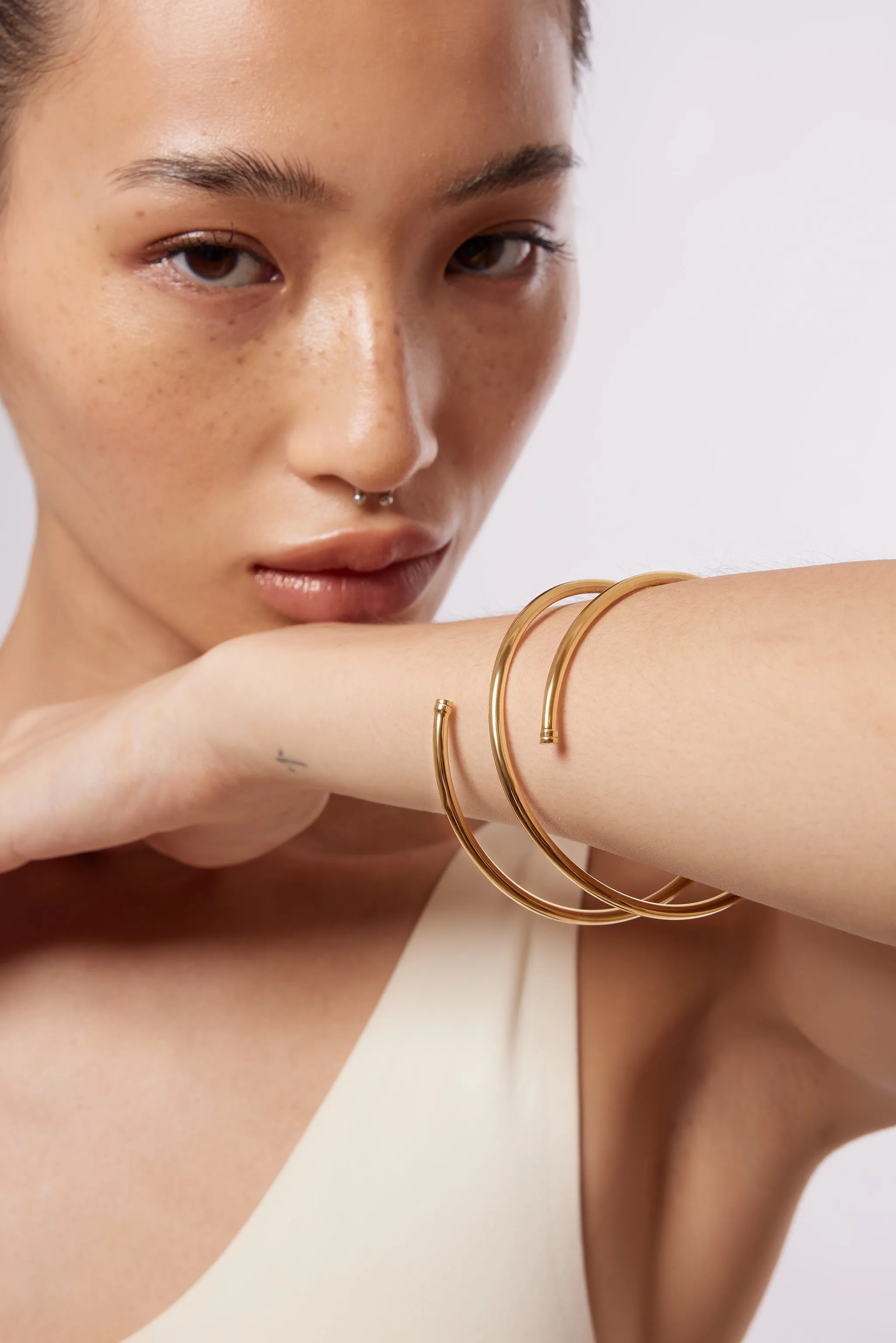 Mini Coil Gold Plated Bangle