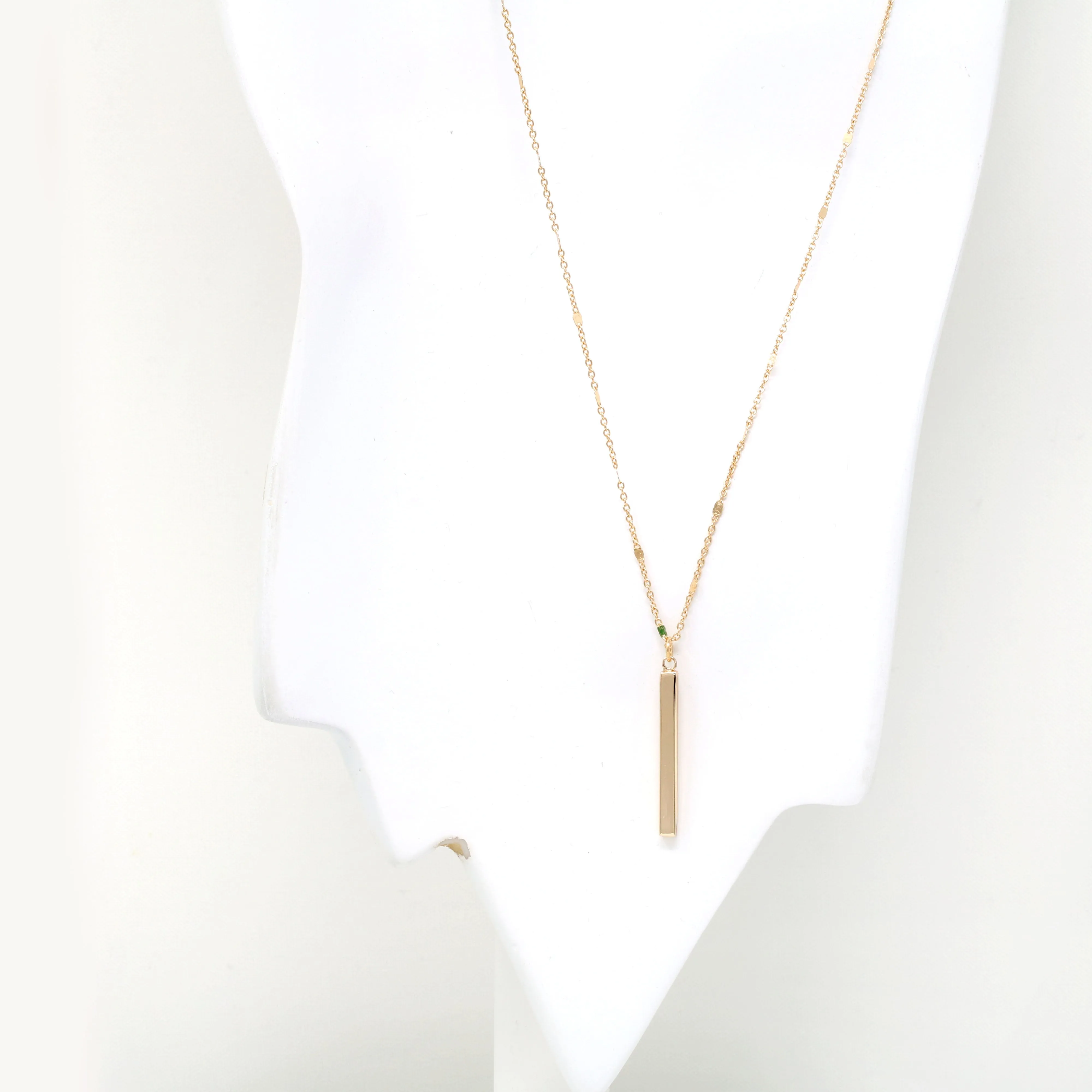 Modern Bar Charm Necklace