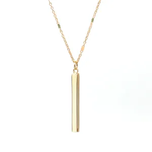 Modern Bar Charm Necklace