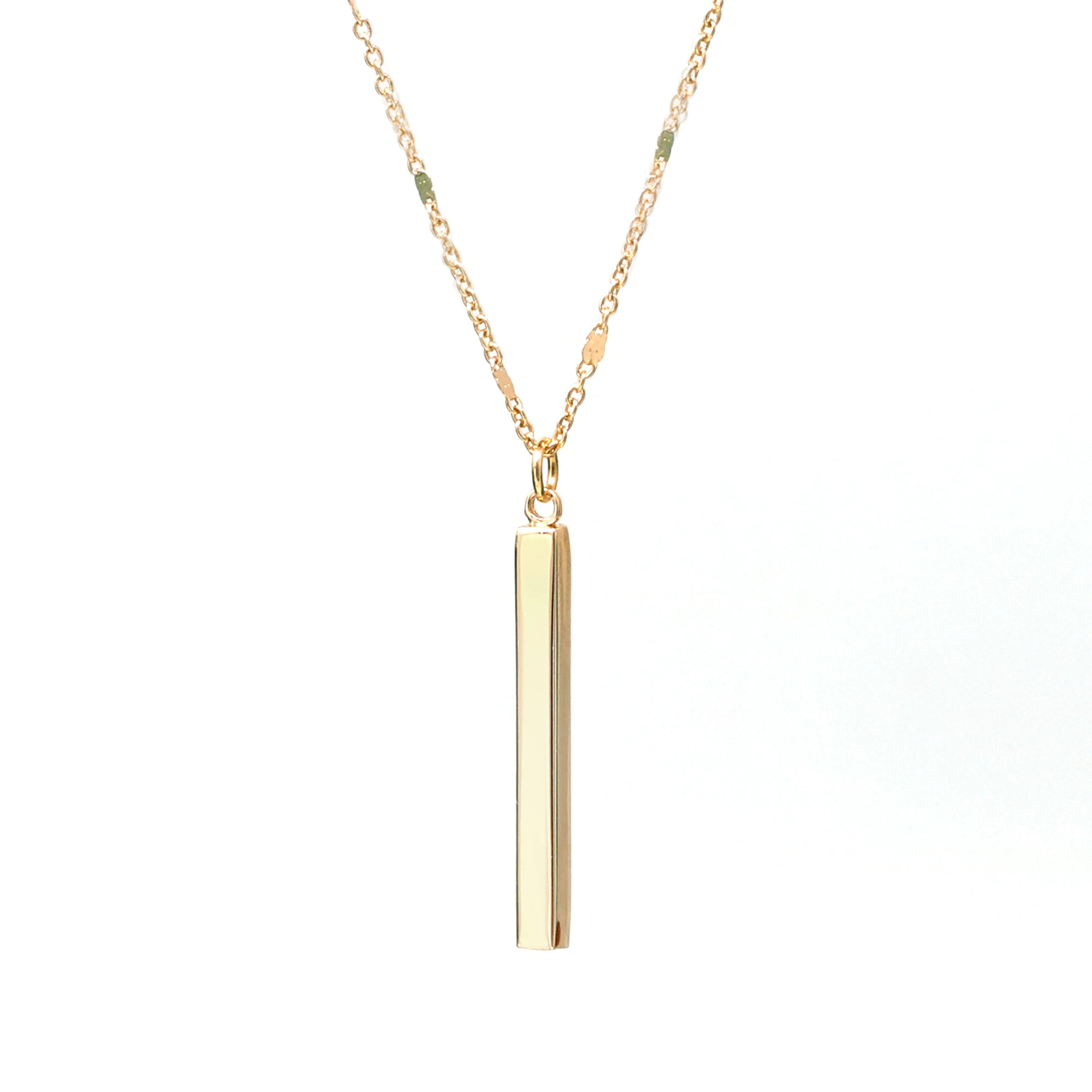 Modern Bar Charm Necklace