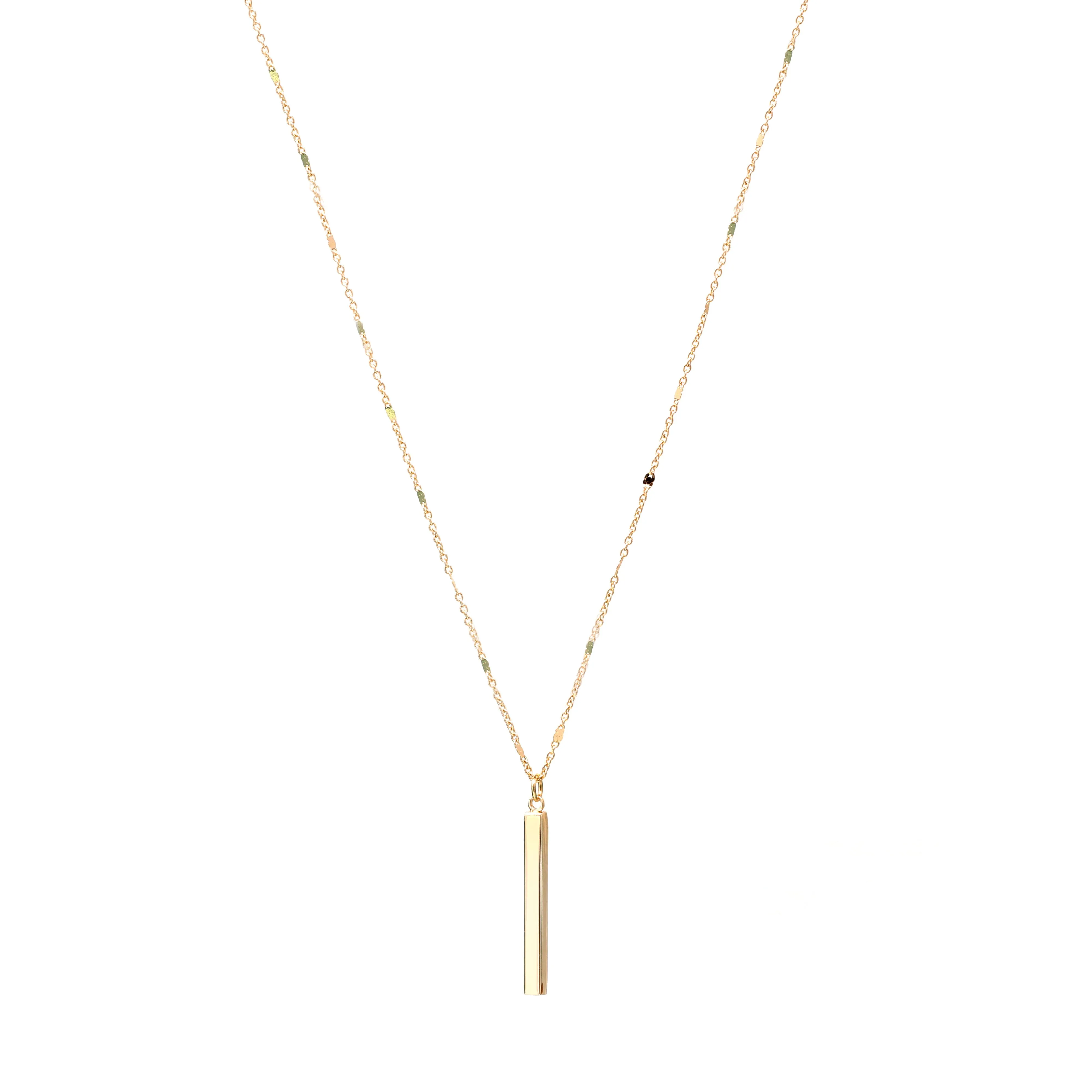 Modern Bar Charm Necklace