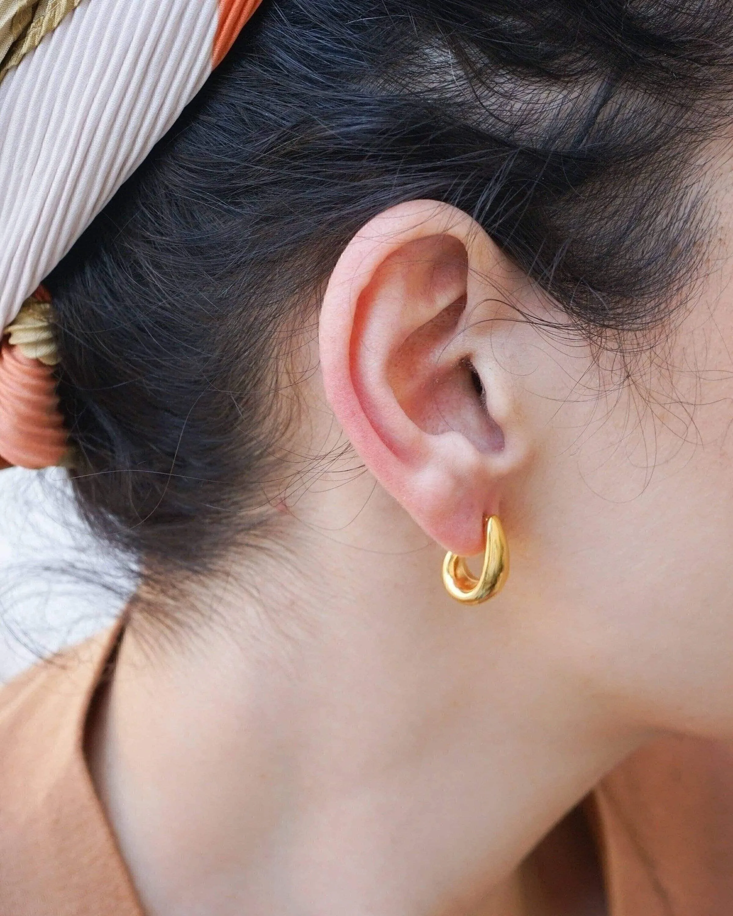 Modern Gold Open Hoop Earrings