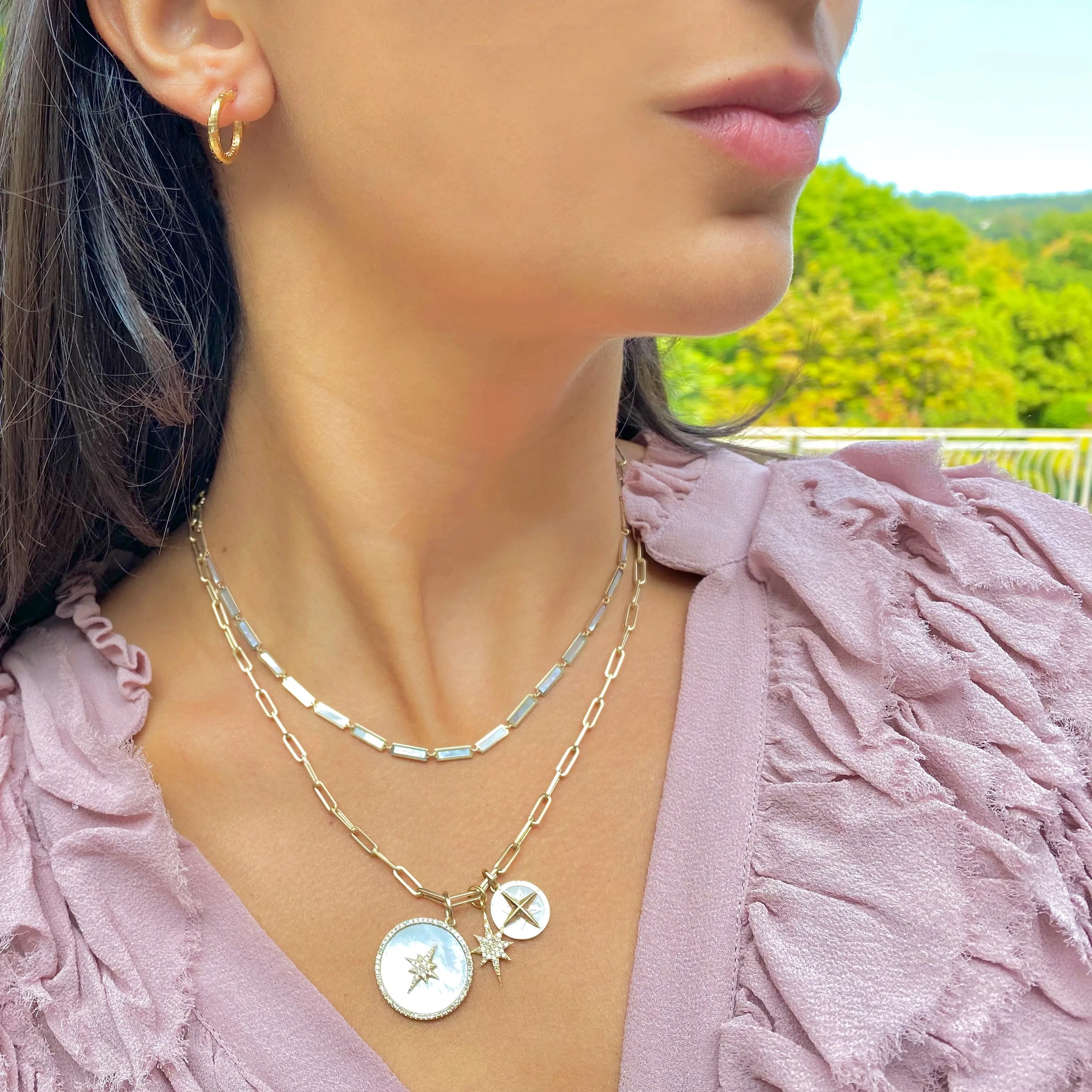 Mother of Pearl Bar Necklace