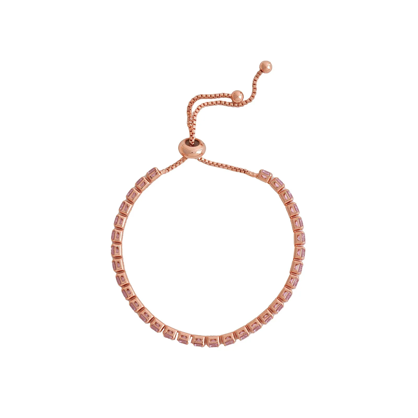 Nora Rose Gold Tennis Powder Bracelet