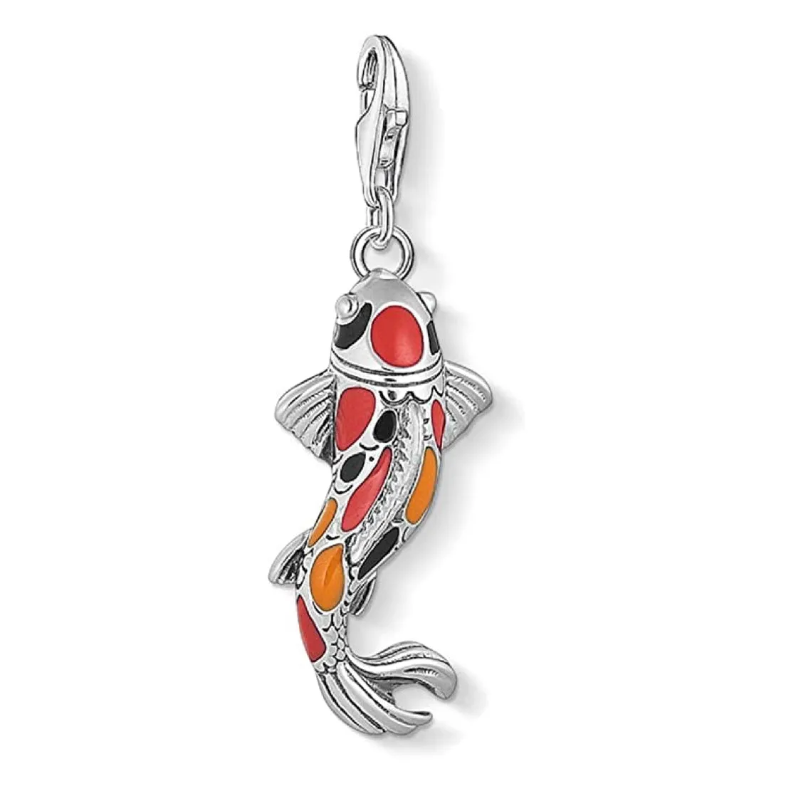 Orange Koi Fish Clip On Pendant Charm