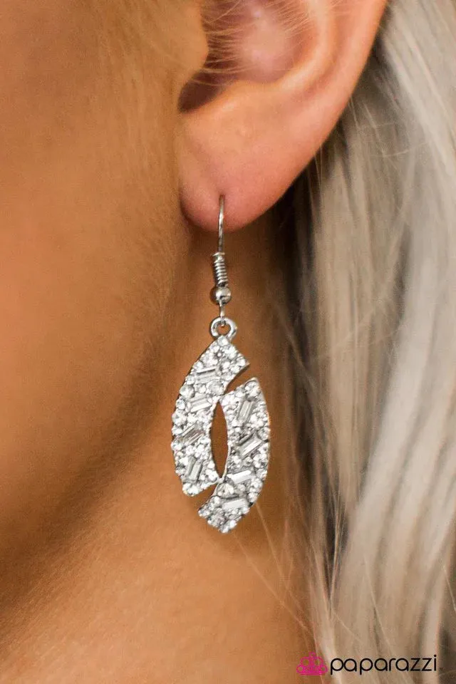 Paparazzi Earring ~ CHIC Happens - White