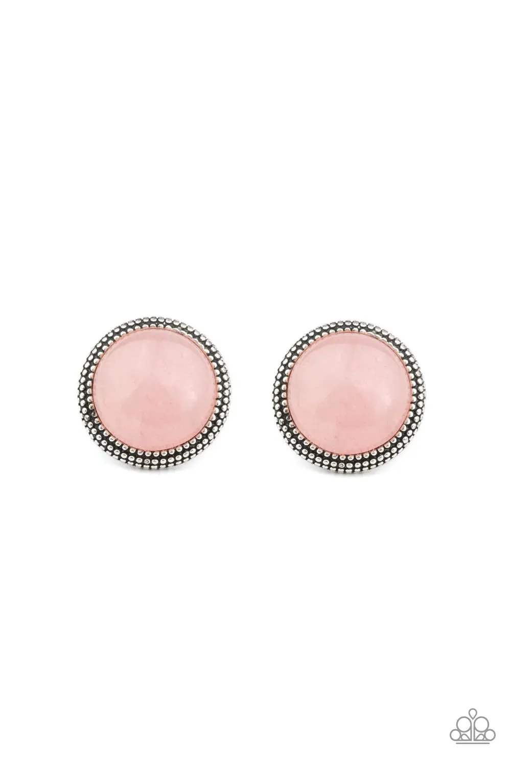 Paparazzi Earring ~ Desert Dew - Pink