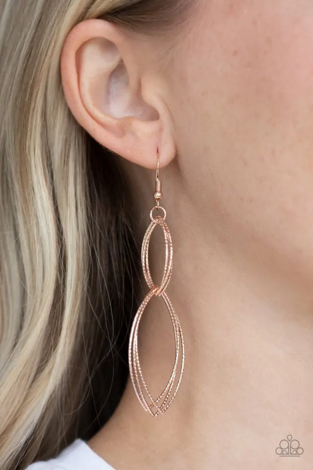 Paparazzi Earring ~ Endless Echo - Rose Gold