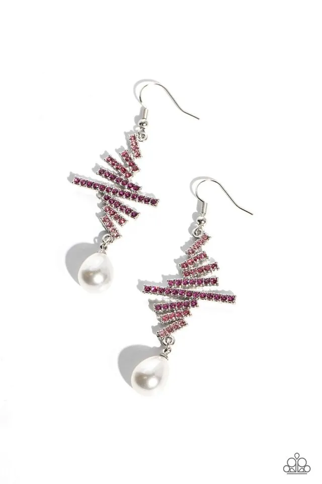 Paparazzi Earring ~ Timeless Tapestry - Pink