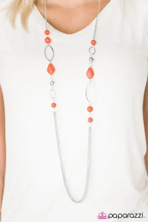 Paparazzi Necklace ~ Dreamy Daydreams - Orange