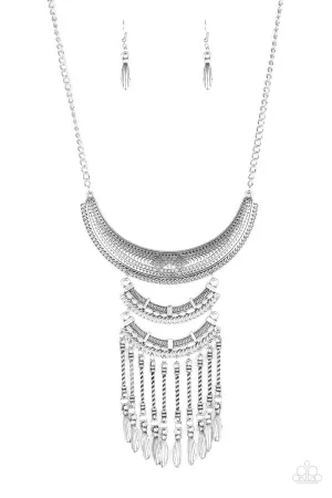 Paparazzi Necklace ~ Eastern Empress - Silver