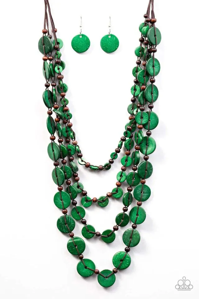 Paparazzi Necklace ~ Fiji Flair - Green