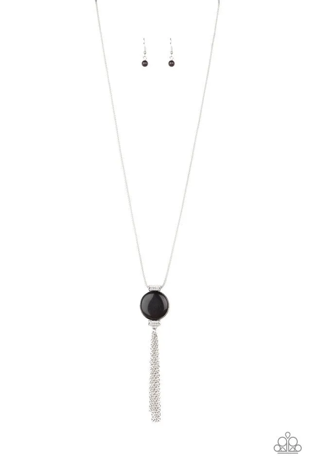 Paparazzi Necklace ~ Happy As Can BEAM - Black