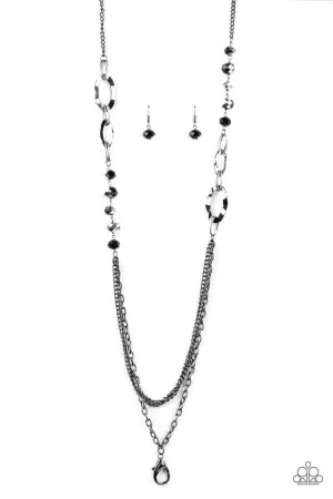 Paparazzi Necklace ~ Modern Girl Glam - Black