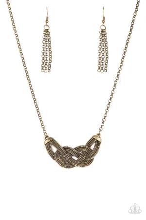 Paparazzi Necklace ~ Nautically Naples - Brass