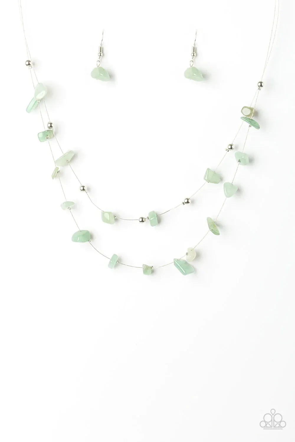 Paparazzi Necklace ~ Pebble Posh - Green