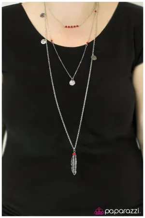 Paparazzi Necklace ~ Roadrunner - Red